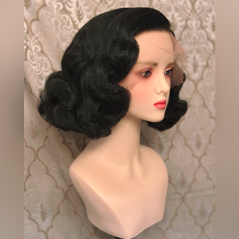 Jet Black 1930s Starlet Lacefront Wig